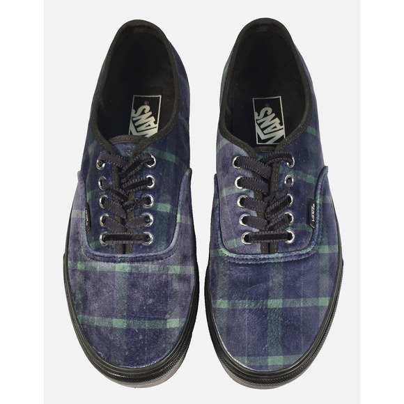Vans Authentic Stackform Velvet Plaid Shoes Men\'s Size 10 Blue Green Sneakers main image 5